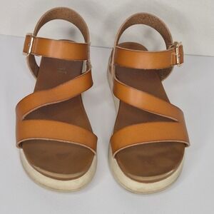 Limelight Tan Leather Look Girls Platform Sandals Rubber Sole Summer Kidswear 13